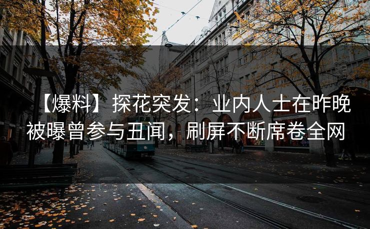 【爆料】探花突发：业内人士在昨晚被曝曾参与丑闻，刷屏不断席卷全网